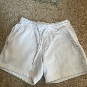 White Casual Shorts